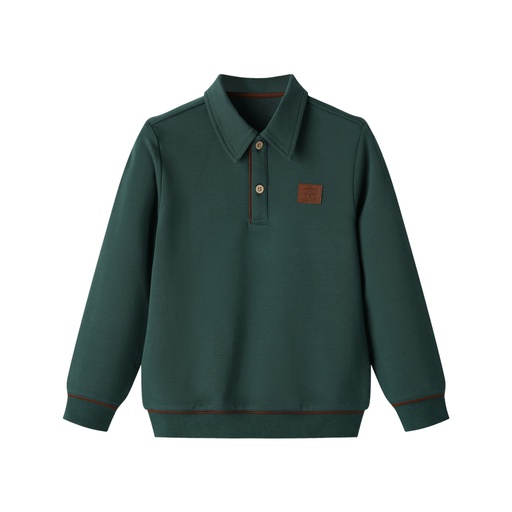 [F25-WBT408-GR] BOYS POLO WITH TRIM