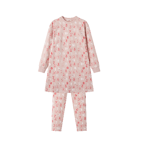 [S25-NS501-LP] NUMERICAL PRINT TUNIC SET