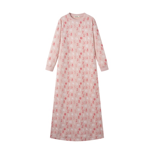 [S25-NG501-LP] NUMERICAL PRINT NIGHTGOWN