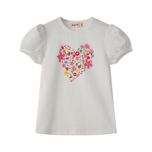 FLORAL HEART SHORT SLEEVE TEE