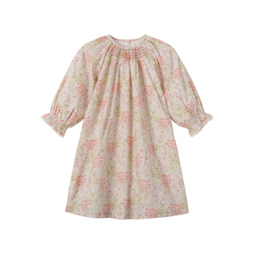 [S25-MD505-FM] SMOCKED HIGH YOKE FLORAL DRESS