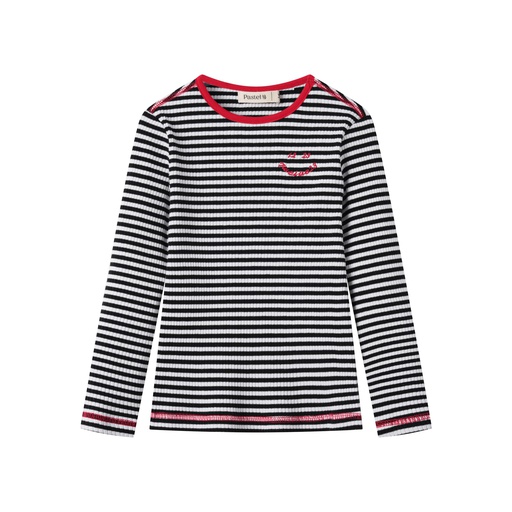 [S25-WUT510-BS] STRIPED RIBBED T-SHIRT