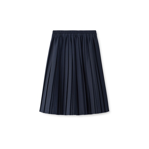 Box Pleated Elastic Waist Skirt