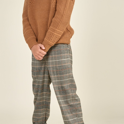 Belt Loop Plaid Dress Pant