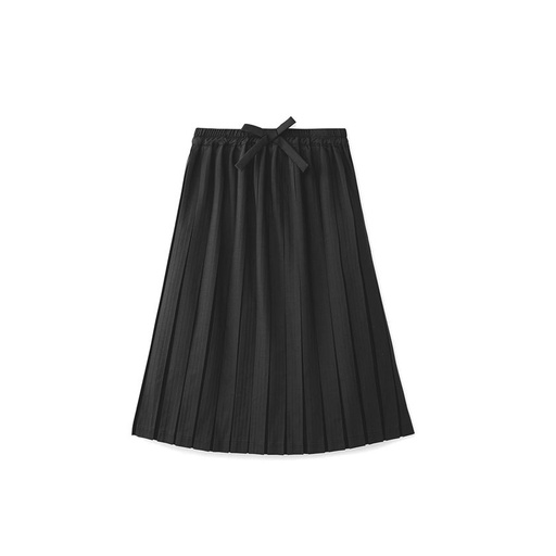 Box Pleated Elastic Waist Skirt