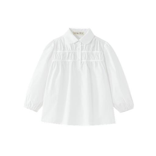 Peter Pan Collared Blouse With Tucks