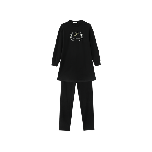 Tunic Set With Center Embroidery