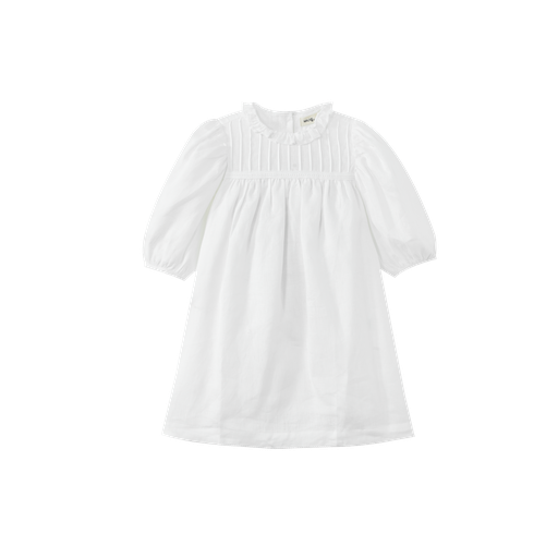 Ruffle Collar Pintuck Dress