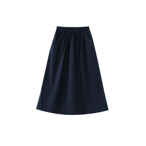 Midi Skirt With Rubber Waist